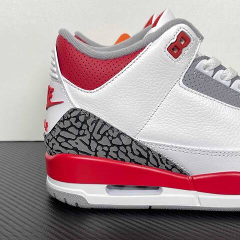 Jordan Air Jordan 3 Retro Fire Red DN3707-160 White Red Grey Black Basketball Shoe (BS-87345)