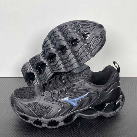 Mizuno Wave Prophecy LS Black Blue 270 9 Running Shoe Running Sneakers (BS-86780)