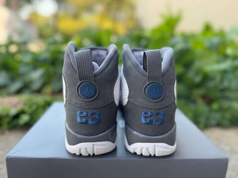 Jordan Air Jordan 9 Flint Grey HV4794-100 White French Blue Flint Grey Basketball Shoe (BS-87317)