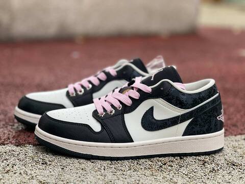 Jordan Air Jordan 1 Low II0595-001 Anthracite Iced Carmine Sail Black White Pink US 8 UK 7 BR 39 5 EUR 41 26cm Sneaker - Unisex (BS-87160)