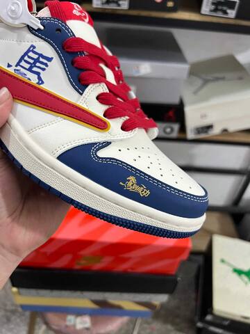 Jordan Air Jordan 1 Low Travis Scott CNY 2026 White Navy Red Gold Sneaker (BS-87214)