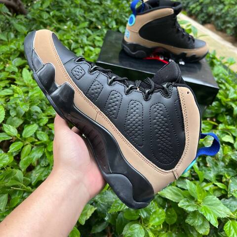Jordan Air Jordan 9 Retro CT8019 034 Black Light Olive Brown US 9 5 UK 8 5 BR 41 EUR 43 27 5cm Basketball Shoe - Men's (BS-86741)