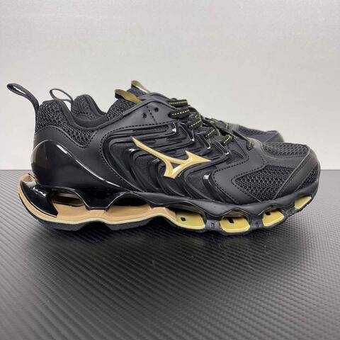 Mizuno Wave Prophecy LS Black Gold Running Shoe Running Sneakers (BS-86781)