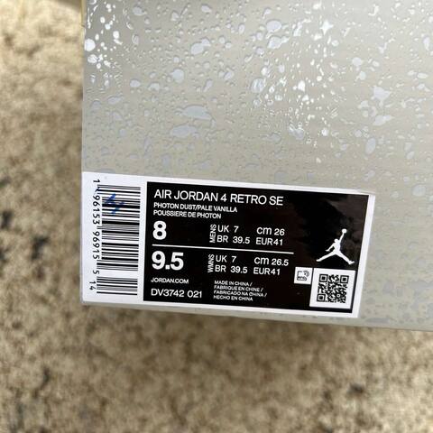 Jordan Air Jordan 4 Retro SE Craft DV3742-021 Photon Dust Pale Vanilla Grey Cream EUR41 Basketball Shoe (BS-87250)
