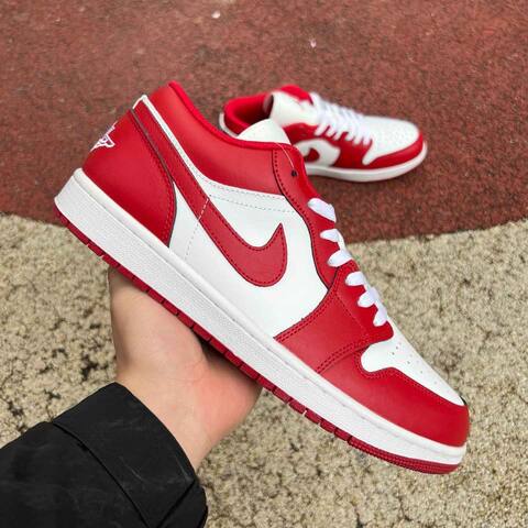 Jordan Air Jordan 1 Low 553558 166 White Red US 11 UK 10 BR 43 EUR 45 29 Cm Sneaker - Men's (BS-87196)