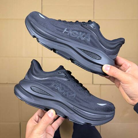 HOKA Bondi 9 Triple Black White Running Shoe Running Sneakers (BS-86914)