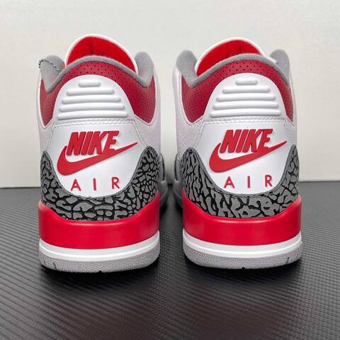 Jordan Air Jordan 3 Retro Fire Red DN3707-160 White Red Grey Black Basketball Shoe (BS-87345)