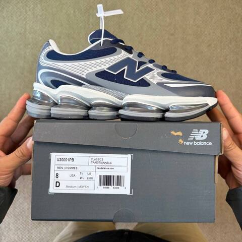New Balance U20001PB Navy Gray White Silver USA 8 UK 7 5 EU 41 Sneaker - Men's (BS-87138)