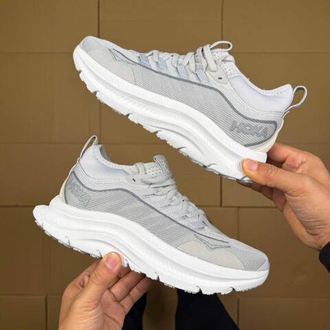 HOKA Kawana Light Grey White Running Shoe Running Sneakers (BS-86898)