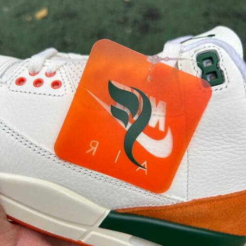 Jordan Air Jordan 3 Solefly IF4491-100 White Orange Green Sail Basketball Shoe (BS-87339)