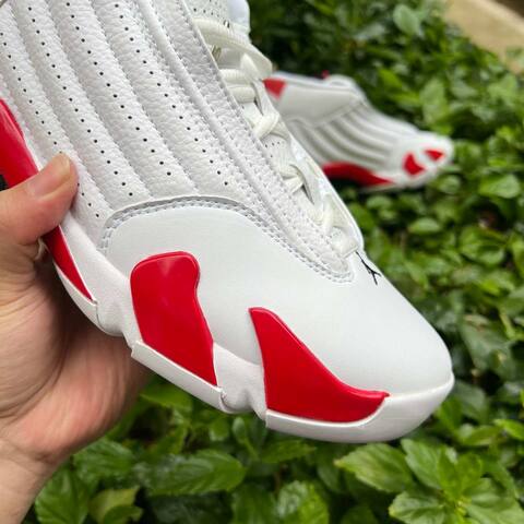 Jordan Air Jordan 14 Retro 487471-100 White Black Varsity Red EU 43 Basketball Shoe - Men's (BS-87331)