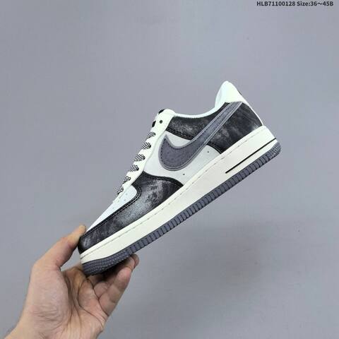 Nike Air Force 1 07 LV8 DM6688 Off White Grey Black EU 36 45 Skate Shoe EU 36-45 - Unisex (BS-61683)