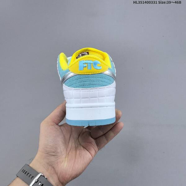 Nike SB Dunk Low Pro FTC white light blue silver yellow EU 39-46 skate shoe