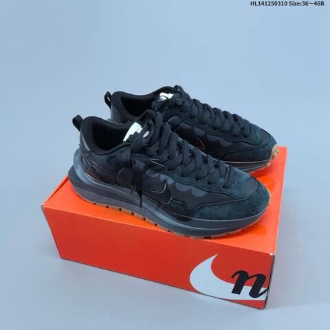 Nike Vaporwaffle Sacai Black Dark Grey Gum Brown EU 36-46 Sneaker - Unisex (BS-61395)