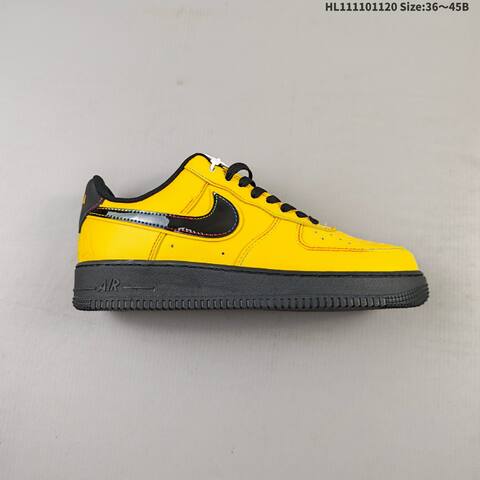 Nike Air Force 1 07 Yellow Black Multicolor EU 36-45 Sneaker - Unisex (BS-63369)