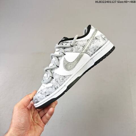 Nike Dunk Low Retro DIY White Grey Black Silver EU 40-46 Skate Shoe - Men's (BS-63005)