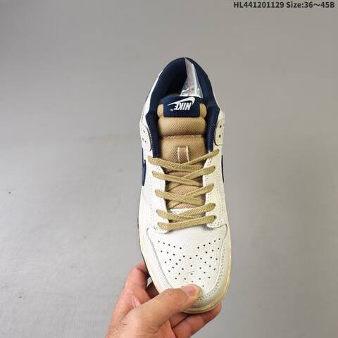Nike SB Dunk Low IH6766-001 Light Beige Navy Blue Tan Cream EU 36-45 Skate Shoe - Unisex (BS-62961)