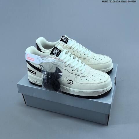 Nike Air Force 1 Low Light Grey Off White Black Red EU 36-45 Sneaker - Unisex (BS-61660)