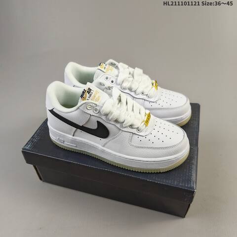 Nike Air Force 1 07 White Gum Brown Black Beige EU 36-45 Sneaker - Unisex (BS-63341)