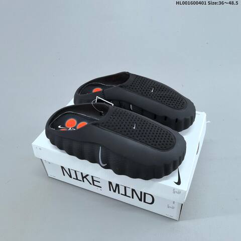 Nike Mind 001 Light Grey Bright Red EU 36-48 5 Slides - Unisex (BS-60995)
