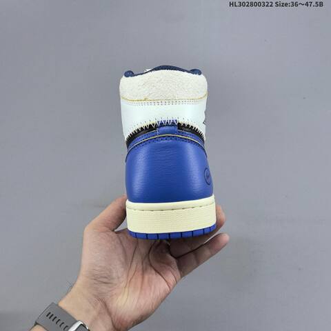 Union LA x Fragment Design x Air Jordan 1 Retro High OG Sport Royal A Lifestyle (BS-66471)