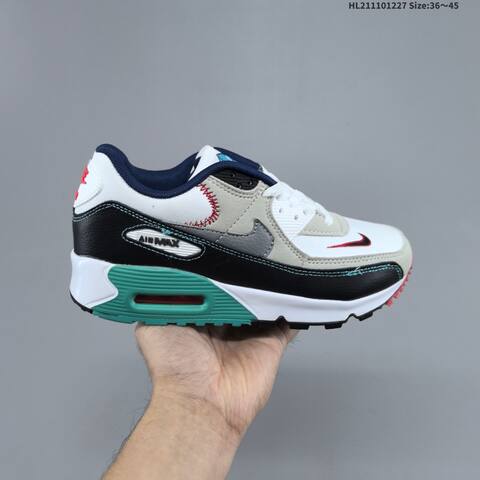 Nike Air Max 90 White Grey Black Teal Navy EU 36-45 Sneaker - Unisex (BS-62397)