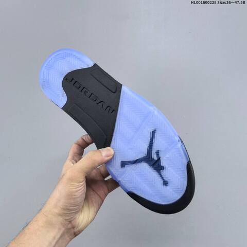 Air Jordan 5 Retro Black University Blue Replica AIR JORDAN 5 Aj5 Lifestyle (BS-66664)