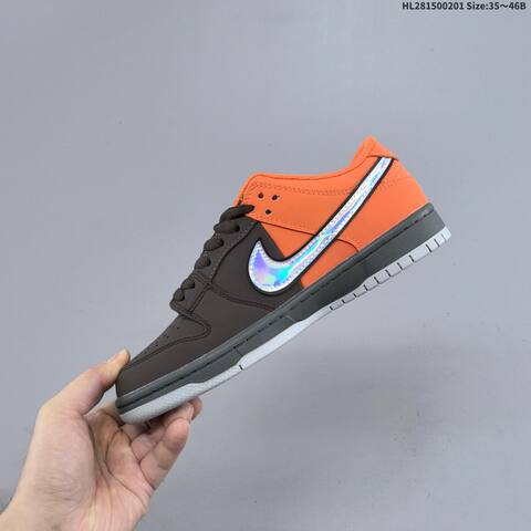 Nike SB Dunk Low Pro Dark Brown Orange Iridescent Grey EU 35-46 Skate Shoe - Unisex (BS-61600)