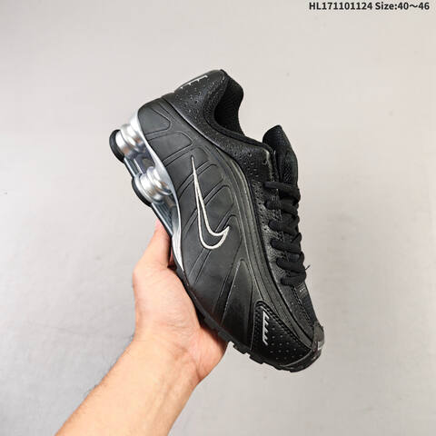 Nike Shox R4 HJ7303-445 Black Silver White EU 40-46 Running Shoe - Men's (BS-63122)