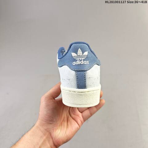 Adidas Superstar JS2488 Light Blue Cream White Dark Blue EU 36-41 Skate Shoe - Unisex (BS-65425)