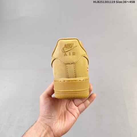 Nike Air Force 1 07 Supreme Wheat Tan Gold Brown EU 36-45 Sneaker - Unisex (BS-63447)
