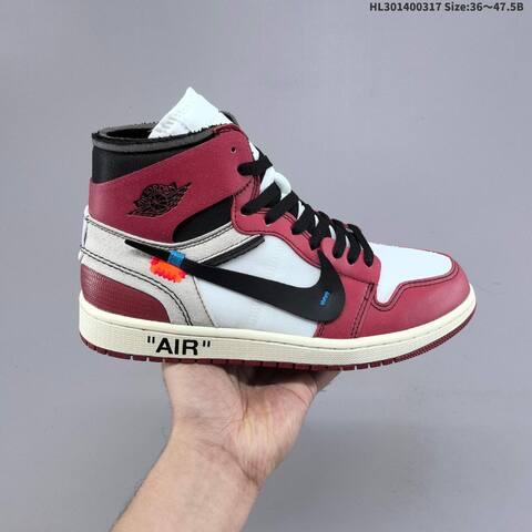 OFF-WHITE x Air Jordan 1 Retro High OG The The Chicago AIR JORDAN 1 Aj1 Lifestyle (BS-66518)