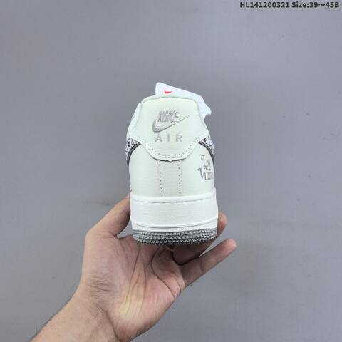Nike Air Force 1 07 Low Off White Grey Light Yellow Red EU 39-45 Sneaker - Unisex (BS-61208)
