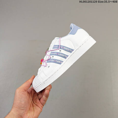 Adidas Superstar 2 White Light Blue Pink Purple Green EU 35 5-40 Skate Shoe - Unisex (BS-65398)