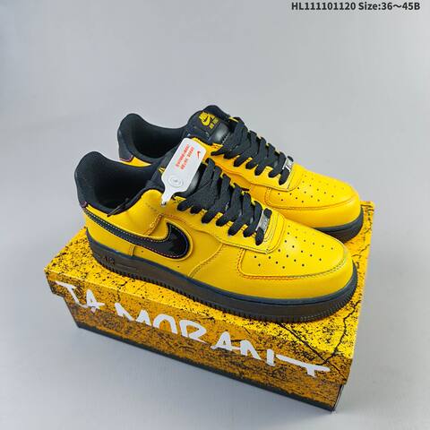 Nike Air Force 1 07 Yellow Black Multicolor EU 36-45 Sneaker - Unisex (BS-63369)