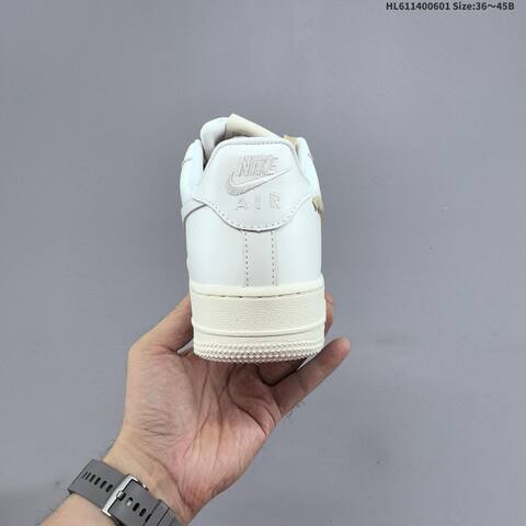 Nike Air Force 1 07 White Beige Gold Orange EU 36-45 Sneaker - Unisex (BS-60008)