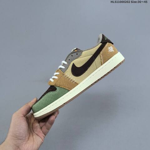 Zion Williamson x Air Jordan 1 Retro Low OG Voodoo AIR JORDAN 1 Aj1 Lifestyle (BS-66727)