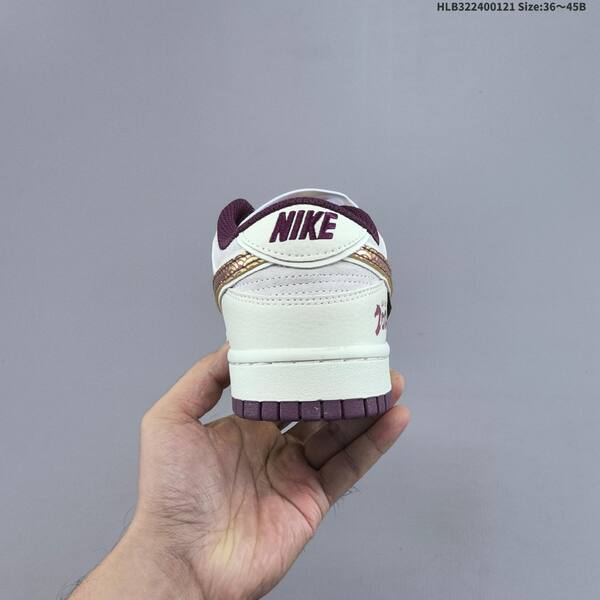 Nike Dunk Low beige burgundy gold white EU 36-45 skate shoe