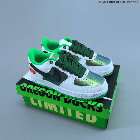 Nike Air Force 1 Low White Green Orange EU 36-45 Sneaker - Unisex (BS-61878)