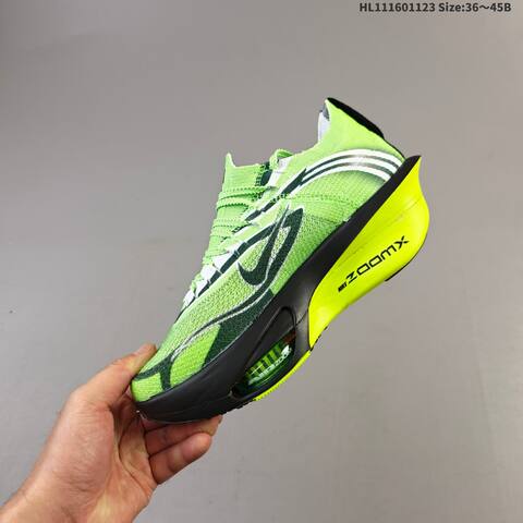 Nike Air Zoom Alphafly Next 3 Neon Green Black White Volt EU 36-45 Running Shoe - Unisex (BS-63196)