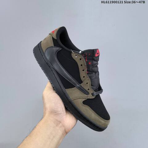 Air Jordan 1 Low Olive Grey AIR JORDAN 1 Aj1 1 Jordan Brand Lifestyle (BS-66889)