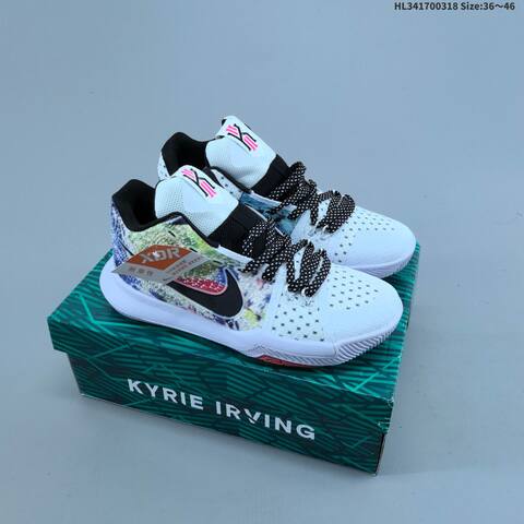 Nike Kyrie 3 EP White Multicolor Black Red EU 36-46 Basketball Shoe - Unisex (BS-61276)