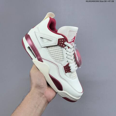 Air Jordan 4 Retro Sierra Red WMNS AIR JORDAN 4 Aj4 Lifestyle (BS-66617)