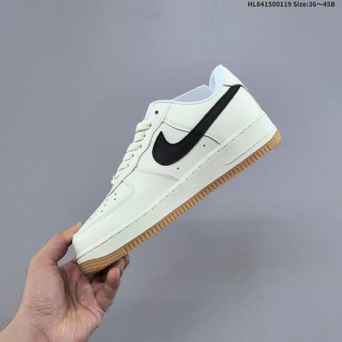 Nike Air Force 1 Low Beige Black White Brown EU 36-45 Sneaker - Unisex (BS-61902)