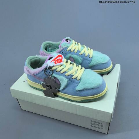 Nike SB Dunk Low Pro Light Blue Mint Green Pink Yellow Green EU 36-42 Skate Shoe - Unisex (BS-61340)