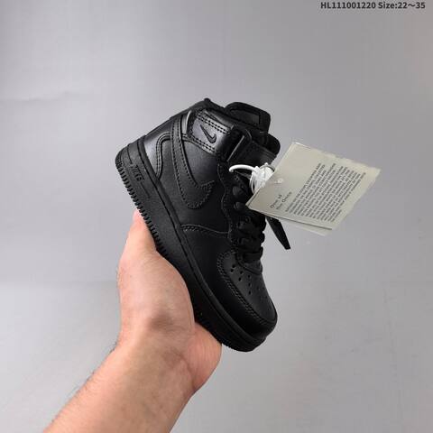 Nike Air Force 1 07 Mid Black Wheat Brown EU 22-35 Sneaker - Women's (BS-62536)