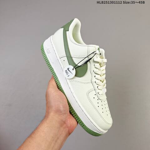 Nike Air Force 1 07 Off White Olive Green White EU 35-45 Sneaker - Unisex (BS-63825)