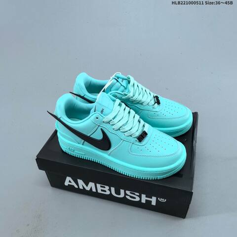 Nike Ambush x Air Force 1 07 Low Phantom Black Pine Green Citron EU 36-45 Sneaker - Unisex (BS-60405)