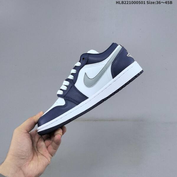 Jordan Air Jordan 1 Low Aluminum / White / Navy EU 36~45 casual