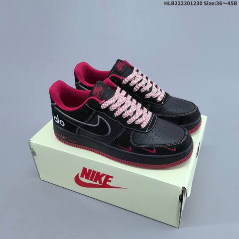 Nike Air Force 1 07 LV8 Beige Burgundy Black White EU 36-45 Skate Shoe - Unisex (BS-62324)